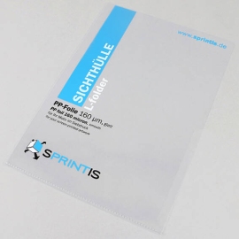 L-Folders for A4, PP foil 160 micron, silkscreen printing | Custom-made 