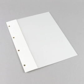 Balance sheet folder A4, 4 eyelets, quick staple, high gloss cardboard 