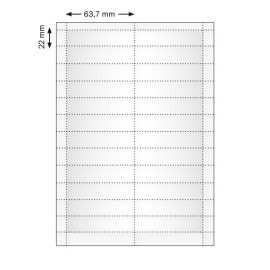 Print sheets Polar 20 / Forum 20, 64 x 22  mm, blank 