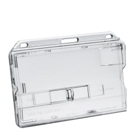 ID card holder with slider, credit card format, acrylic 