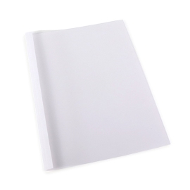 Thermal binding folder A4, leather board, 40 sheets, white | 4 mm | 250 g/m²