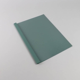 Thermal binding folder A4, leather board, 30 sheets,, dark green | 6 mm | 250 g/m²