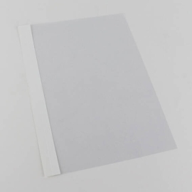 Cover foil, leather cardboard with groove white/transparent
