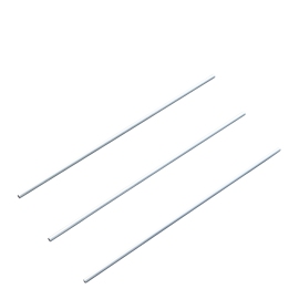 Straight wire shafts for calendar hangers, 208 mm long, silver 