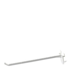Single prong with automatic hook, white 150 mm