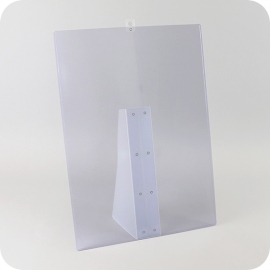 Poster stand A3, with back support and suspension eye, transparent 