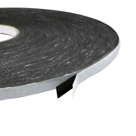 Double-sided adhesive PE foam tape, very strong/very strong, black 9 mm
