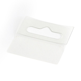 Euro slot hang tabs, 50 x 50 mm, flexible (roll with 500 pieces) 