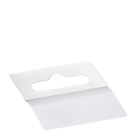 Euro slot hang tabs, 50 x 50 mm, flexible (box with 500 pieces) 