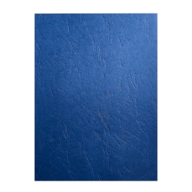 Cardboard back cover A4, leather structure dark blue