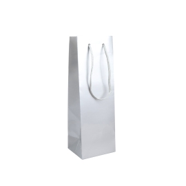 Bottle bag, 12 x 36 x 10 cm, silver 