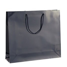 Gift bag 40 x 35 x 10 cm, black, glossy 