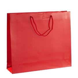 Gift bag 40 x 35 x 10 cm, red, shiny 