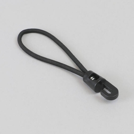 Bungee loops with hook, black, 120 mm 