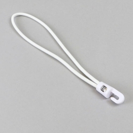 Bungee loops with hook, white, 200 mm 