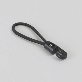 Bungee loops with hook, black, 90 mm 