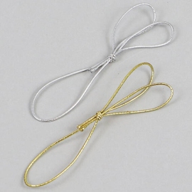 Elastic cord loop with knot and two additional loops 
