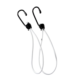 Bungee loops with metal hook 200 mm | white