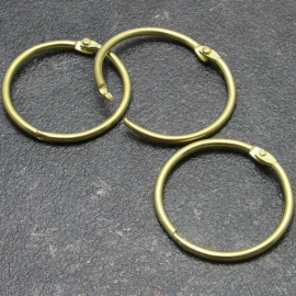 Binding rings 32 mm, brass-plated 