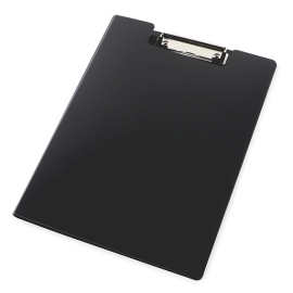 Clipboard folder A4, plastic, black 