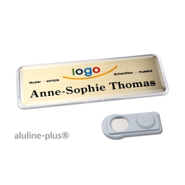 Name badges Magnet aluline-plus® 25 gold