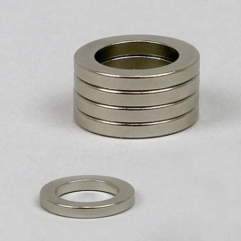 Ring magnets neodymium, nickel-plated 