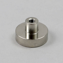 Pot magnet with screw socket, neodymium 20 mm