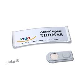 Name badges magnet polar® 20 silver
