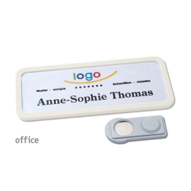 Name badges Magnet Office 30 white