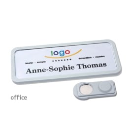 Name badges Magnet Office 30 light grey