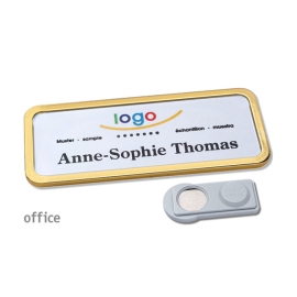 Name badges Magnet Office 30 gold