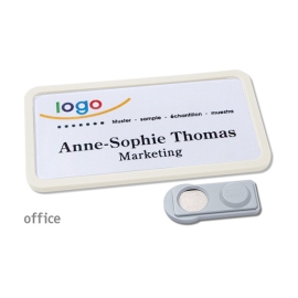 Name badges magnet Office 40 white