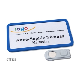 Name badges magnet Office 40 blue