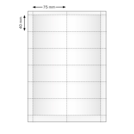 Print sheets Urban 40 / Clear 40, 75 x 40 mm, blank 