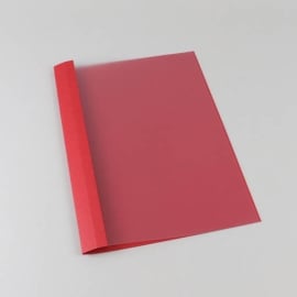 Eyelet folder A4, leather board, 65 sheets, red | 6 mm