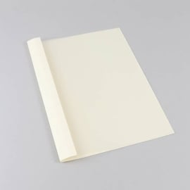 Eyelet folder A4, linen board, 80 sheets, raw white  | 8 mm