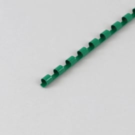 Plastic binder spines A4, round 6 mm | green
