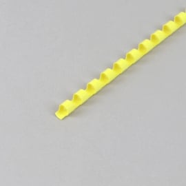 Plastic binder spines A4, round 6 mm | yellow