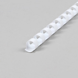 Plastic binder spines A4, round 10 mm | white