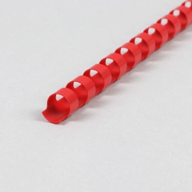 Plastic binder spines A4, round 10 mm | red