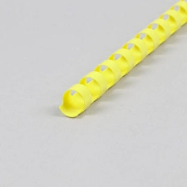 Plastic binder spines A4, round 10 mm | yellow
