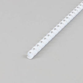 Plastic binder spines A4, round 12 mm | white