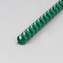 Plastic binder spines A4, round 16 mm | green