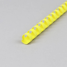 Plastic binder spines A4, round 16 mm | yellow
