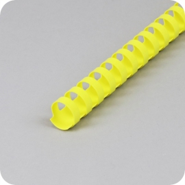 Plastic binder spines A4, round 19 mm | yellow