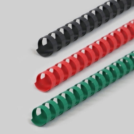 Plastic binder spines A4, round 