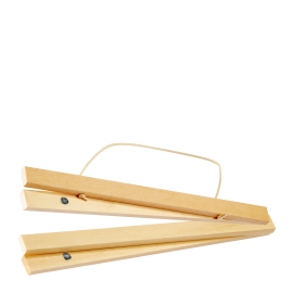 Wooden poster hangers, with suspension cord and magnetic fastening 300 mm | nature