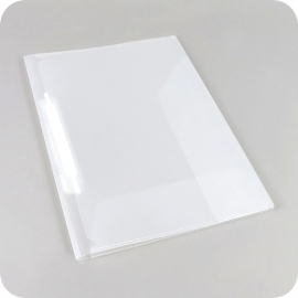 Offer folder A4, with slip-in pocket and loose-leaf folder, matt transparent 