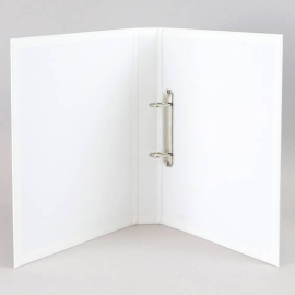 A4 ring binder with outside pockets 2 O-ring mechanism  | 25 mm | white