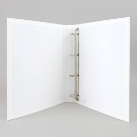 A4 ring binder with outside pockets 4 O-ring mechanism  | 25 mm | white